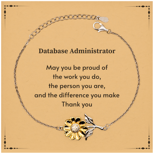 Database Administrator Sunflower Bracelet - May You Be Proud | Retirement Gift