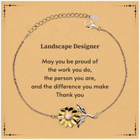 Load image into Gallery viewer, Landscape Designer Sunflower Bracelet - May You Be Proud | Retirement Gift
