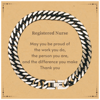 Load image into Gallery viewer, Registered Nurse Cuban Link Bracelet - May You Be Proud | Retirement Gift
