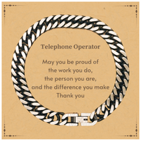 Load image into Gallery viewer, Telephone Operator Cuban Link Chain Bracelet - May You Be Proud | Retirement Gift
