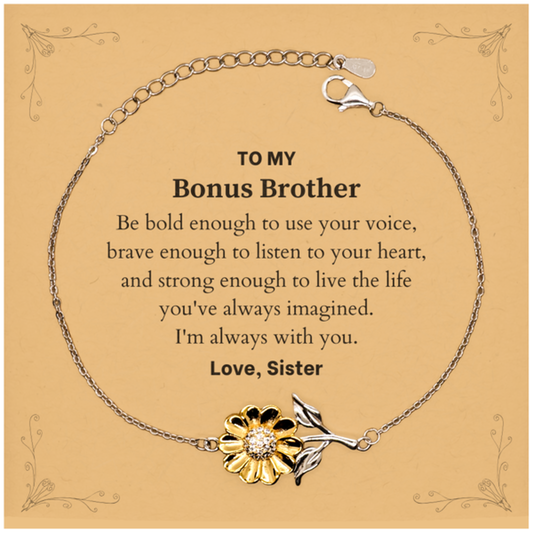 Bonus Brother Sunflower Bracelet - Be Bold Design | Graduation Gift