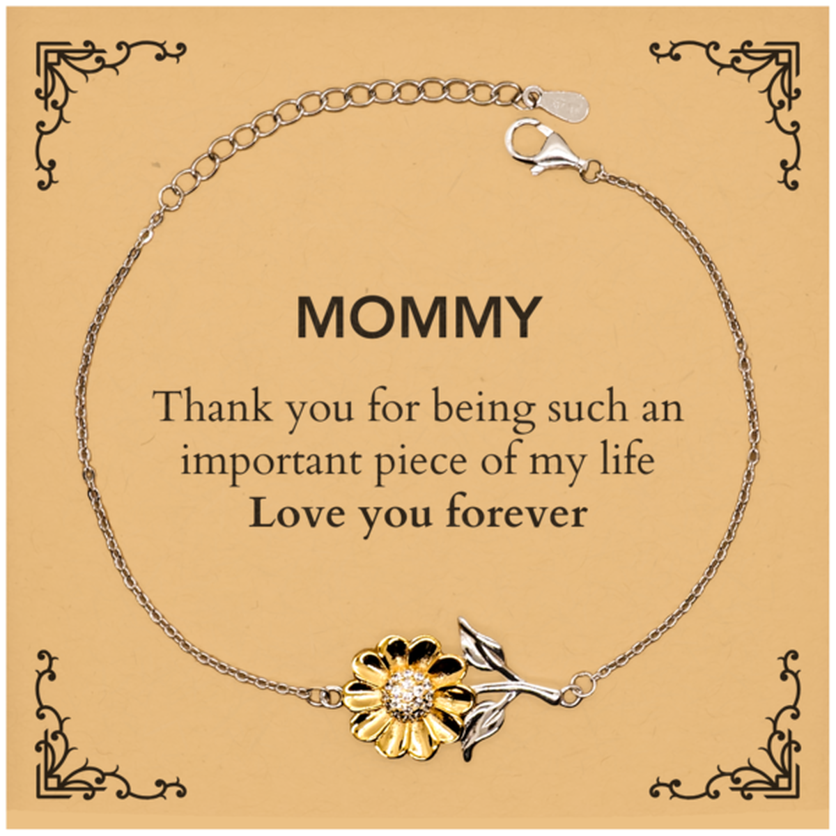 Mommy Sunflower Bracelet - Symbol of Love | Perfect Gift for Mother's Day