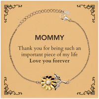 Load image into Gallery viewer, Mommy Sunflower Bracelet - Symbol of Love | Perfect Gift for Mother&#39;s Day
