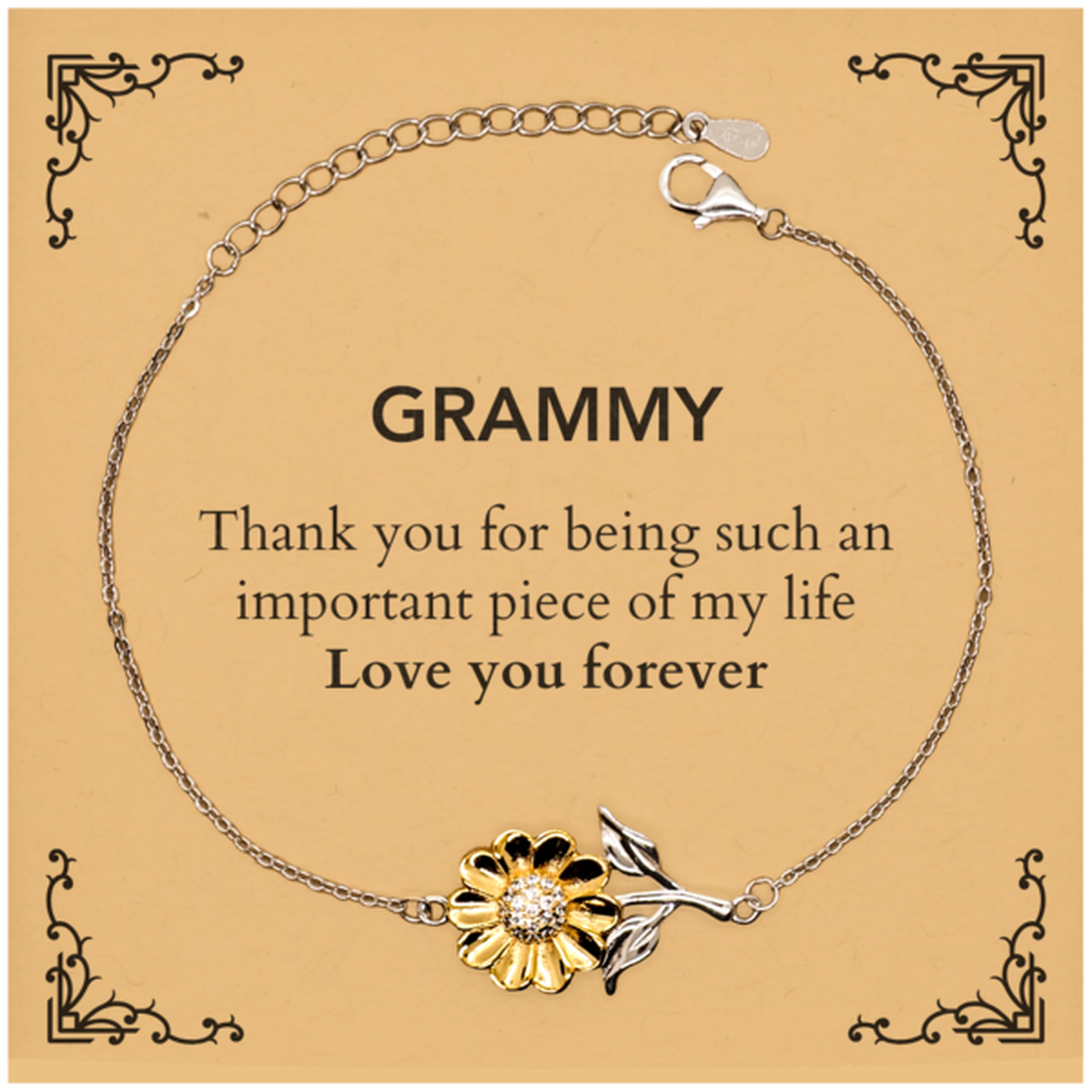 Grammy Sunflower Bracelet - Heartfelt Gift of Love | Mother's Day Gift
