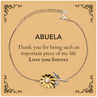 Load image into Gallery viewer, Abuela Sunflower Bracelet - Thank You for Being You | Birthday Gift
