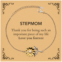 Load image into Gallery viewer, Stepmom Sunflower Bracelet - Thank You for Being You | Heartfelt Gift
