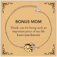 Load image into Gallery viewer, Bonus Mom Sunflower Bracelet - Thank You for Being You | Birthday Gift
