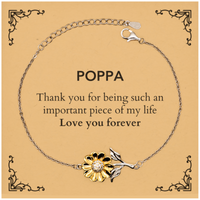 Load image into Gallery viewer, Poppa Sunflower Bracelet - Thank You for Being an Important Piece of My Life | Heartfelt Gift
