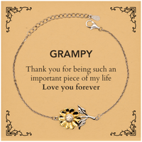Load image into Gallery viewer, Grampy Sunflower Bracelet - Thank You for Being You | Birthday Gift
