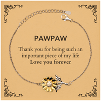 Load image into Gallery viewer, Pawpaw Sunflower Bracelet - Thank You for Being Important | Birthday &amp; Christmas Gift
