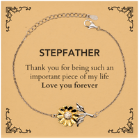 Load image into Gallery viewer, Stepfather Sunflower Bracelet - Thank You for Being You | Birthday &amp; Christmas Gift

