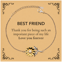 Load image into Gallery viewer, Best Friend Sunflower Bracelet - Thank You for Being You | Birthday Gift
