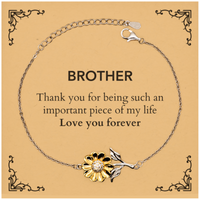 Load image into Gallery viewer, Brother Sunflower Bracelet - Heartfelt Token of Love | Birthday &amp; Christmas Gift
