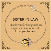Load image into Gallery viewer, Sister In Law Sunflower Bracelet - Heartfelt Design | Birthday Gift
