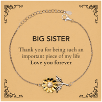 Load image into Gallery viewer, Big Sister Sunflower Bracelet - Heartfelt Gift | Birthday &amp; Christmas
