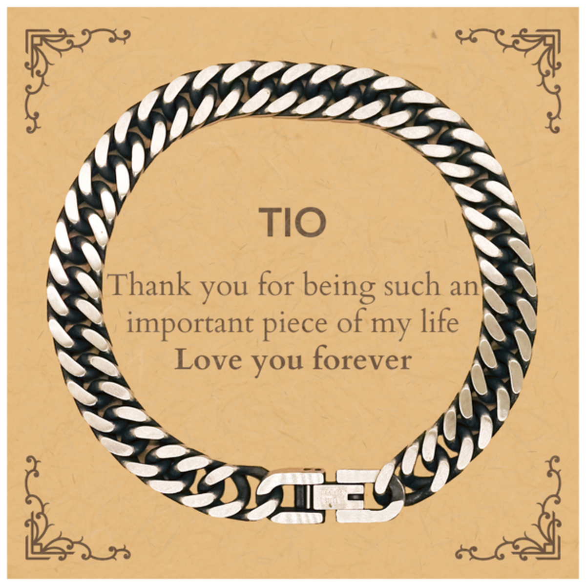 Tio Cuban Link Chain Bracelet - Thank You for Being You | Birthday & Christmas Gift