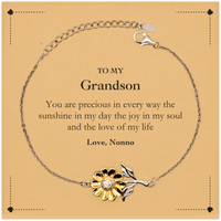 Load image into Gallery viewer, Grandson Sunflower Bracelet - You Are Precious in Every Way | Graduation Gift

