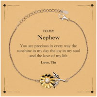 Load image into Gallery viewer, Nephew Sunflower Bracelet - You Are Precious in Every Way | Graduation Gift
