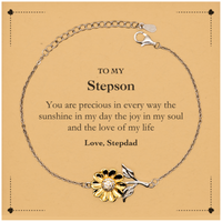 Load image into Gallery viewer, Stepson Sunflower Bracelet - You are precious in every way | Graduation Gift
