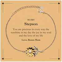 Load image into Gallery viewer, Stepson Sunflower Bracelet - You Are Precious Design | Graduation Gift
