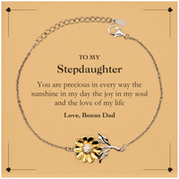 Load image into Gallery viewer, Stepdaughter Sunflower Bracelet - You Are Precious | Graduation Gift
