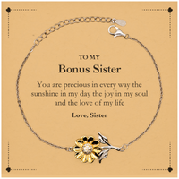 Load image into Gallery viewer, Bonus Sister Sunflower Bracelet - You Are Precious in Every Way | Graduation Gift
