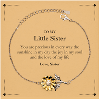 Load image into Gallery viewer, Little Sister Sunflower Bracelet - You are precious in every way | Graduation Gift
