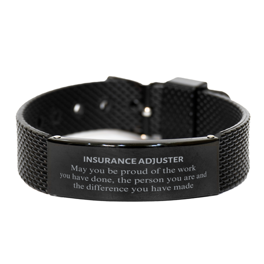 Insurance Adjuster Black Shark Mesh Bracelet - May You Be Proud | Retirement Gift