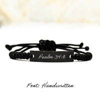 Load image into Gallery viewer, Personalized Bible Verse Rope Bracelet Gift for Men Women, Religious Bracelet Customized Gift, Christian Gifts
