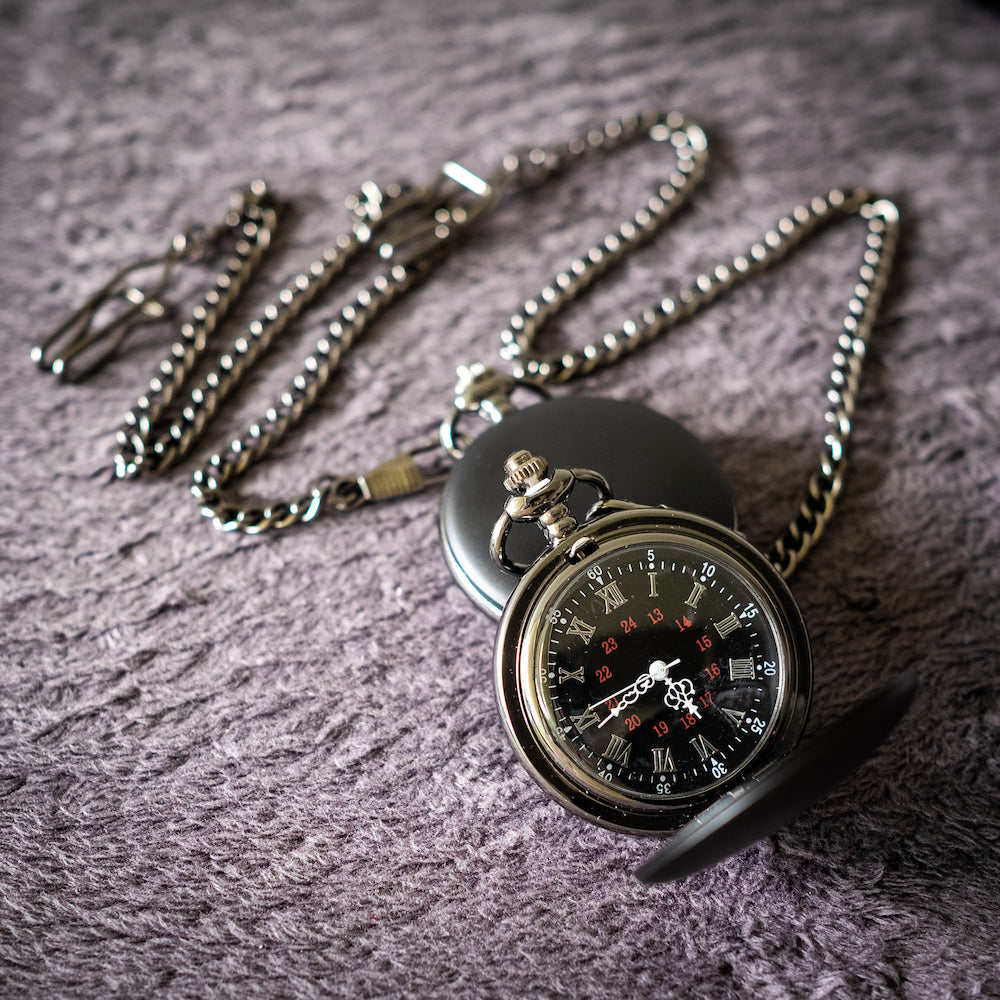 To My Grandma  Black Pocket Watch, Heart That's Made Of Gold, Valentines Gifts For Grandma From Granddaughter, Birthday Gifts For Women
