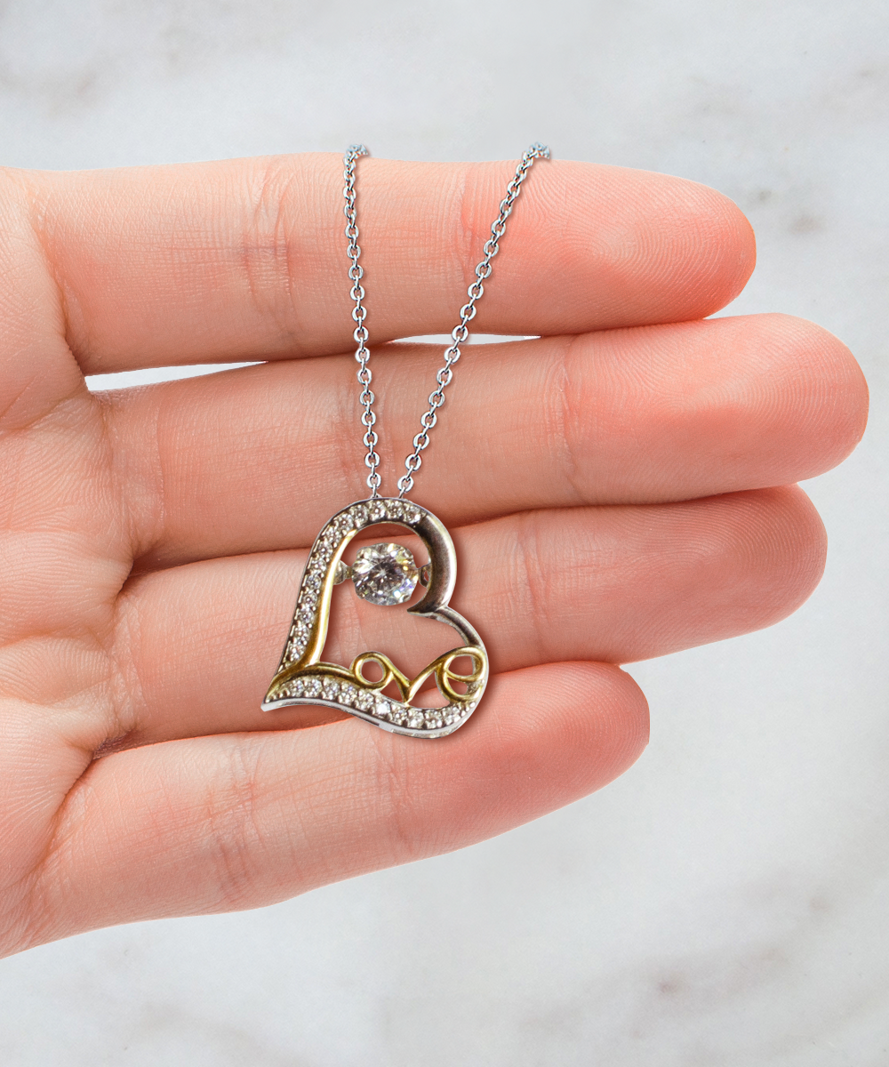 To My Badass Wife, Woman Of My Dreams, Love Dancing Necklace For Women, Anniversary Birthday Valentines Day Gifts From Husband