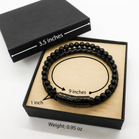 Load image into Gallery viewer, Bailiff Stone Leather Bracelet - Life&#39;s Canvas is My Masterpiece | Inspirational Gift
