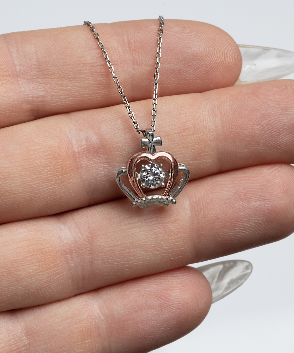 To My Sister Gifts, You And I Are Sisters, Crown Pendant Necklace For Women, Valentines Day Jewelry Gifts From Sister