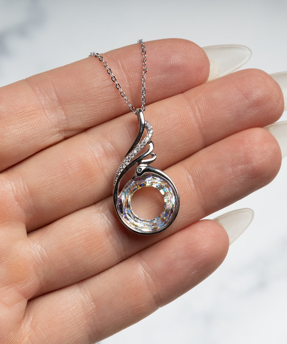 To My Daughter Gifts, Your Amazing, Rising Phoenix Necklace For Women, Valentines Day Jewelry Gifts From Dad