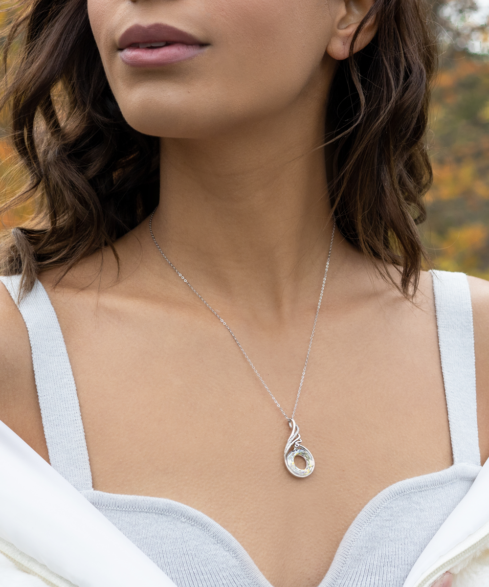 To My Sister Gifts, You Are Everything, Rising Phoenix Necklace For Women, Valentines Day Jewelry Gifts From Sister