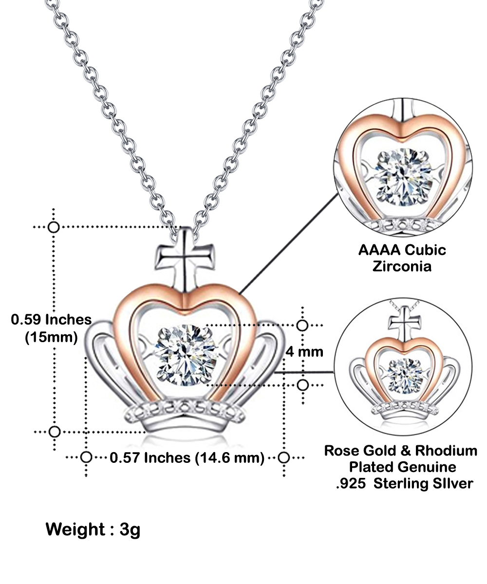 To My Sister Gifts, You And I Are Sisters, Crown Pendant Necklace For Women, Valentines Day Jewelry Gifts From Sister