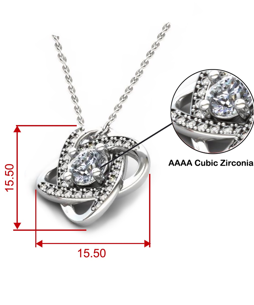 To My Daughter in Law Gifts, The Blessing I Couldn't See, .925 Sterling Silver Love Knot Necklace For Women, Wedding Birthday Christmas Jewelry Gifts From Mother-in-law