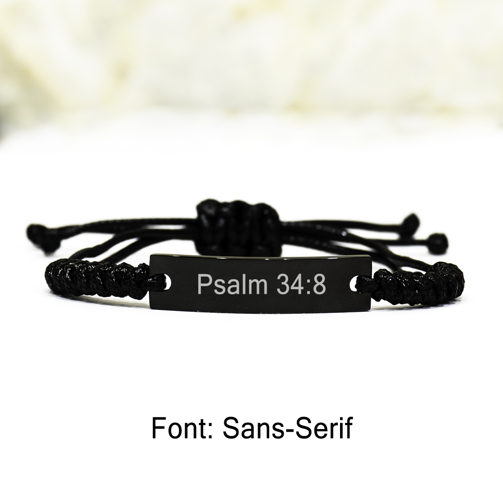 Personalized Bible Verse Rope Bracelet Gift for Men Women, Religious Bracelet Customized Gift, Christian Gifts