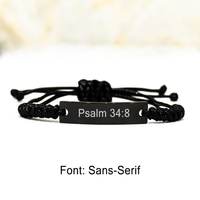 Load image into Gallery viewer, Personalized Bible Verse Rope Bracelet Gift for Men Women, Religious Bracelet Customized Gift, Christian Gifts
