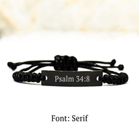 Load image into Gallery viewer, Personalized Bible Verse Rope Bracelet Gift for Men Women, Religious Bracelet Customized Gift, Christian Gifts
